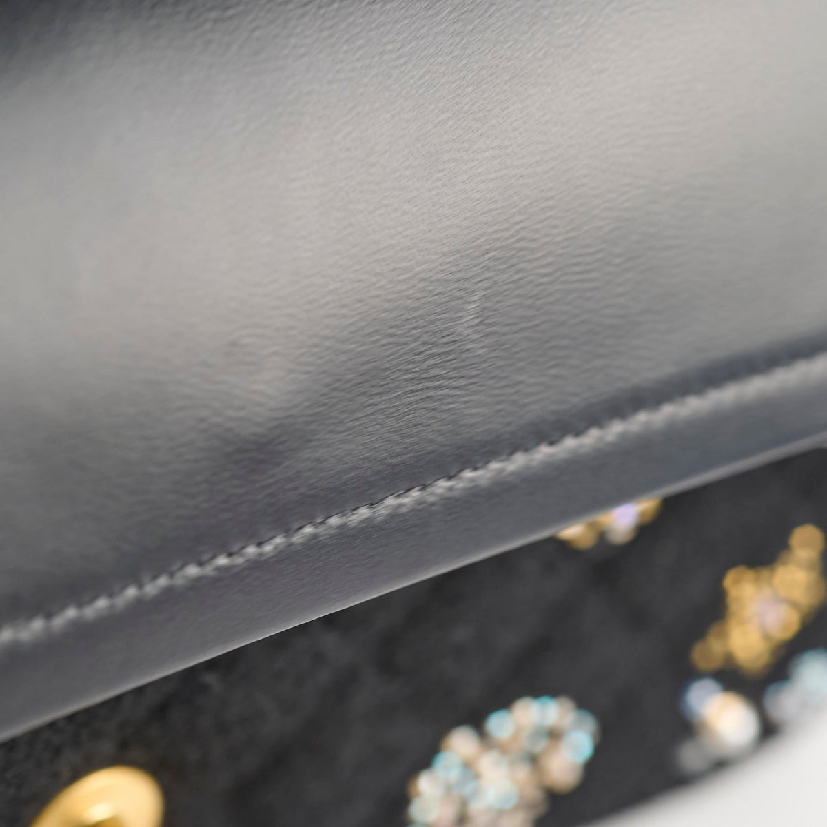 Chanel Medium Classic Crystal Embellished Flap Bag Black Microchip - photo 12