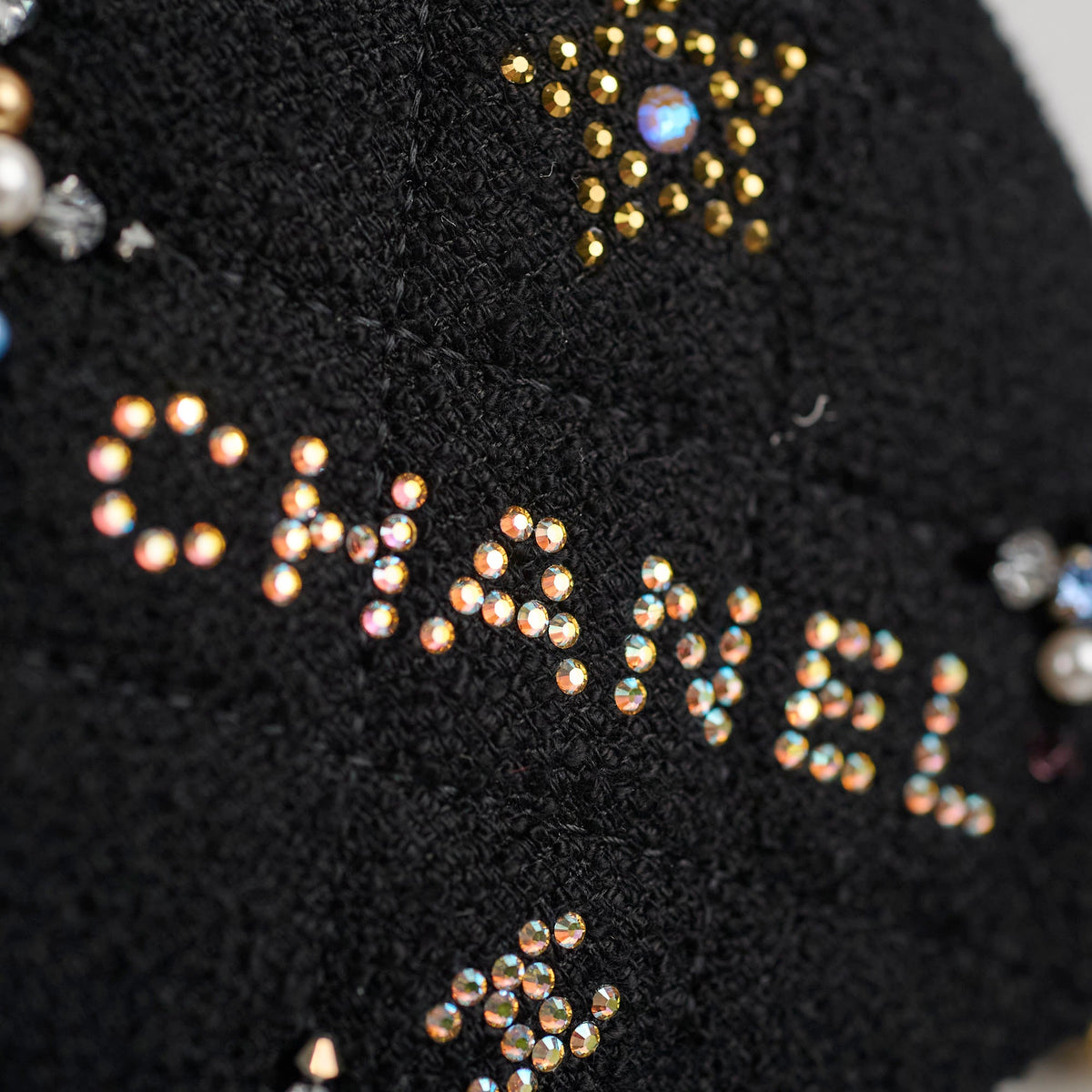 Chanel Medium Classic Crystal Embellished Flap Bag Black Microchip - photo 24
