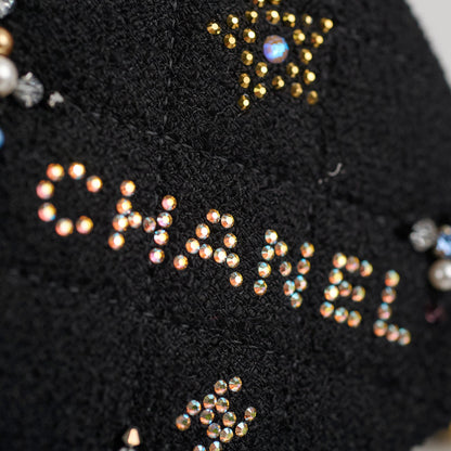 Chanel Medium Classic Crystal Embellished Flap Bag Black Microchip - photo 24