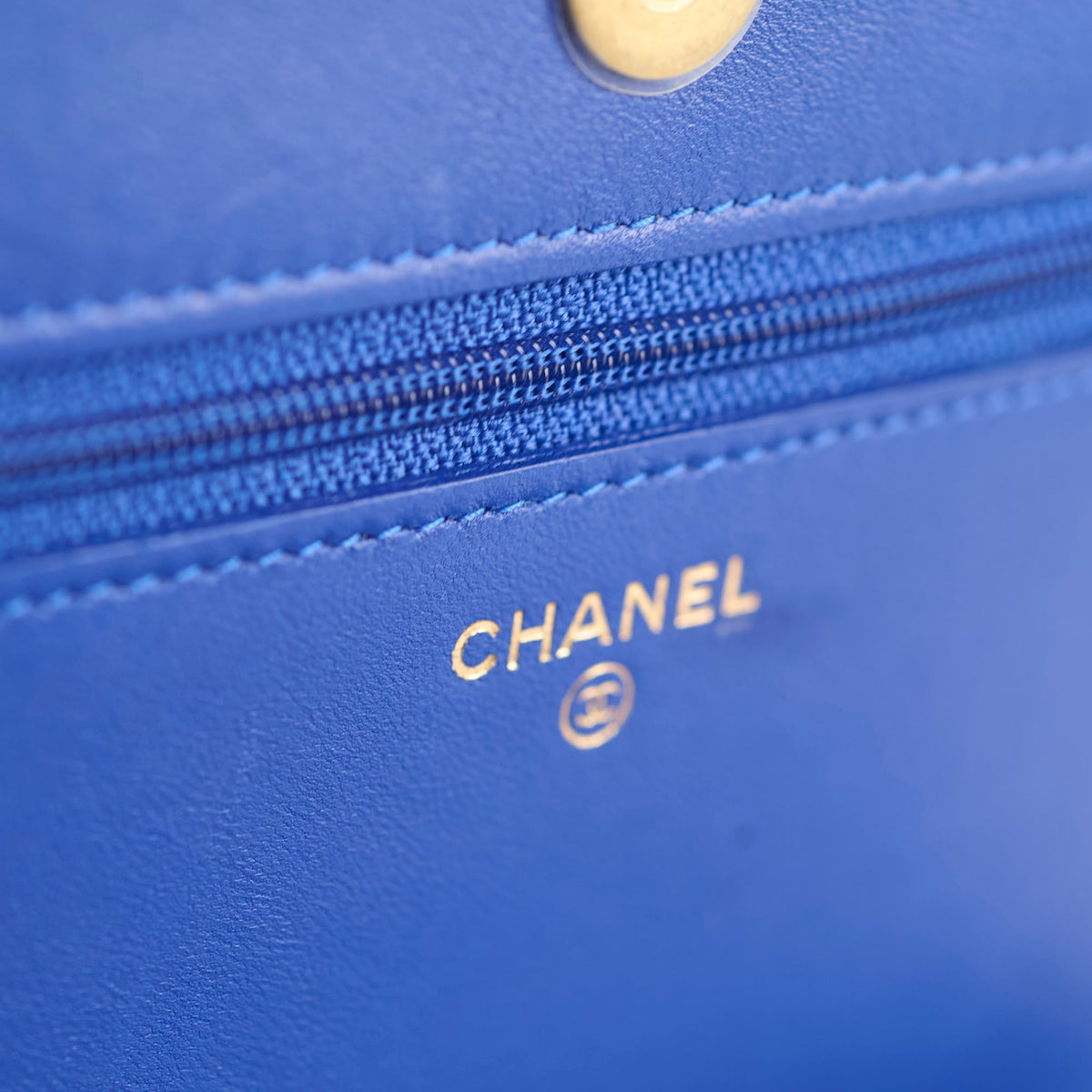 Chanel Boy Wallet on Chain Blue Lambksin - photo 14