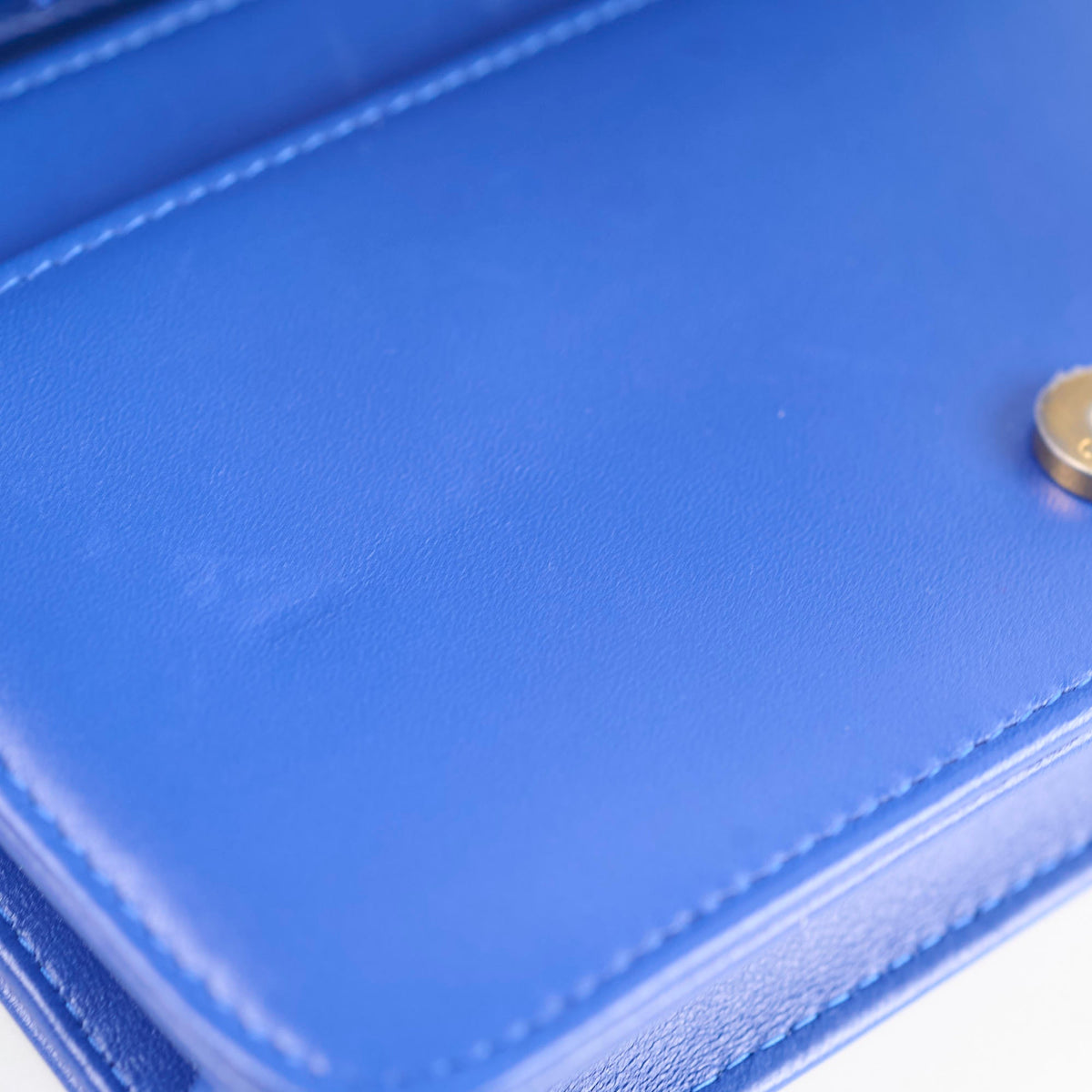 Chanel Boy Wallet on Chain Blue Lambksin - photo 11