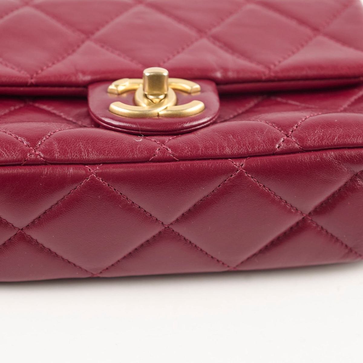 Chanel Seasonal Flap Burgundy Microchipped - photo 10