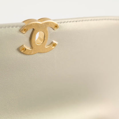Chanel Top Handle Iridescent Pearl Flap Microchipped - photo 11