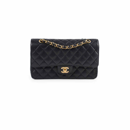 Chanel Medium/Large Caviar 24k Double Classic Flap Black - photo 1