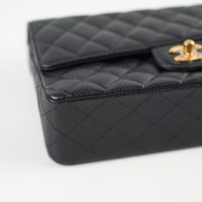 Chanel Medium/Large Caviar 24k Double Classic Flap Black - photo 14