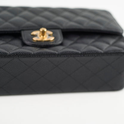 Chanel Medium/Large Caviar 24k Double Classic Flap Black - photo 13