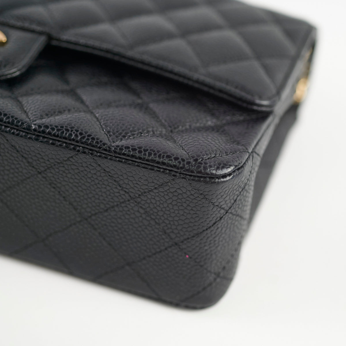 Chanel Medium/Large Caviar 24k Double Classic Flap Black - photo 12