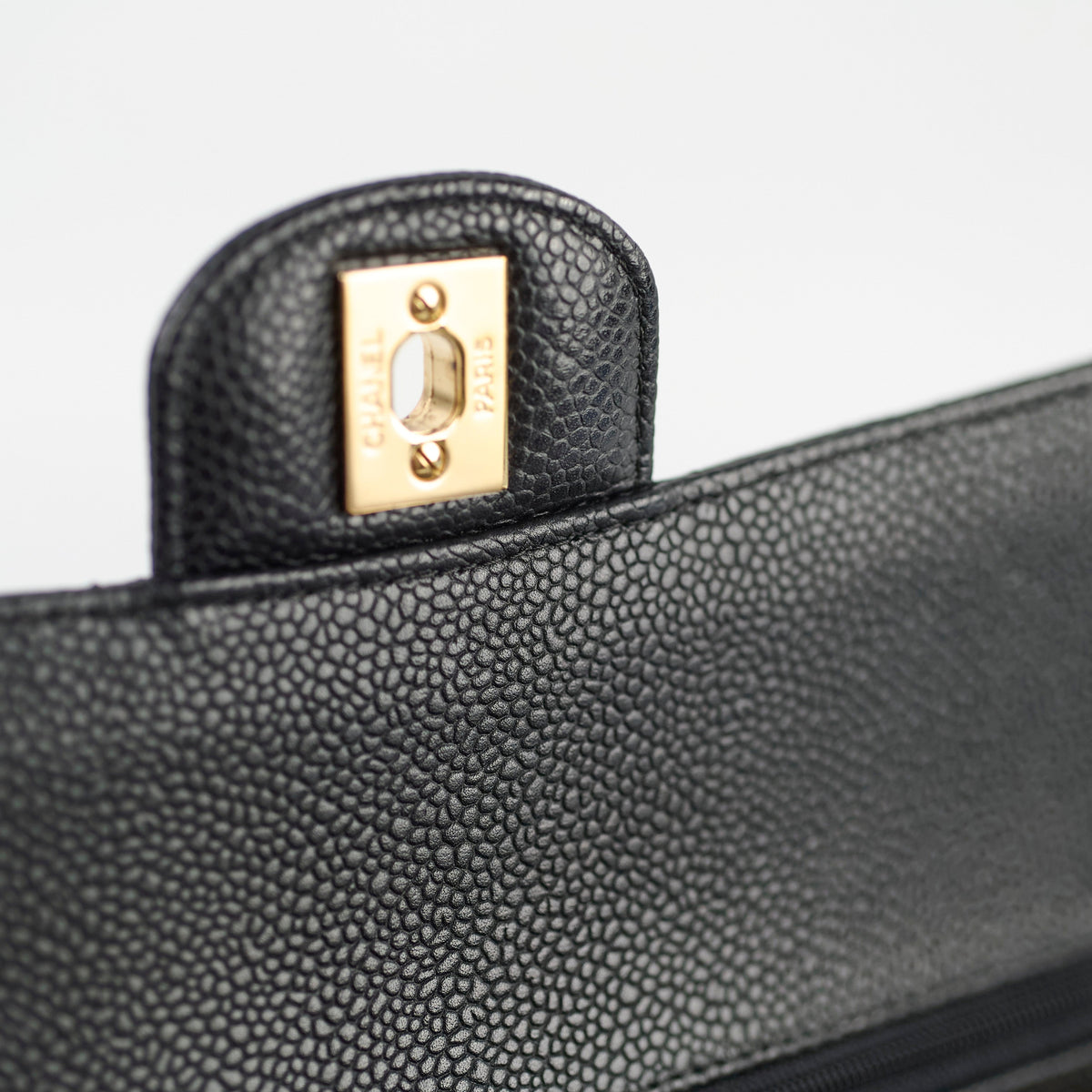 Chanel Medium/Large Caviar 24k Double Classic Flap Black - photo 11