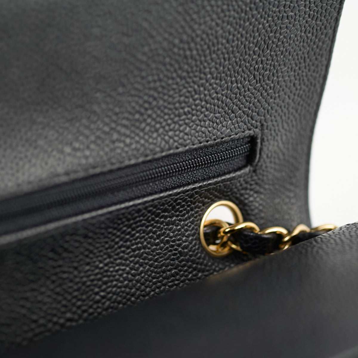 Chanel Medium/Large Caviar 24k Double Classic Flap Black - photo 10
