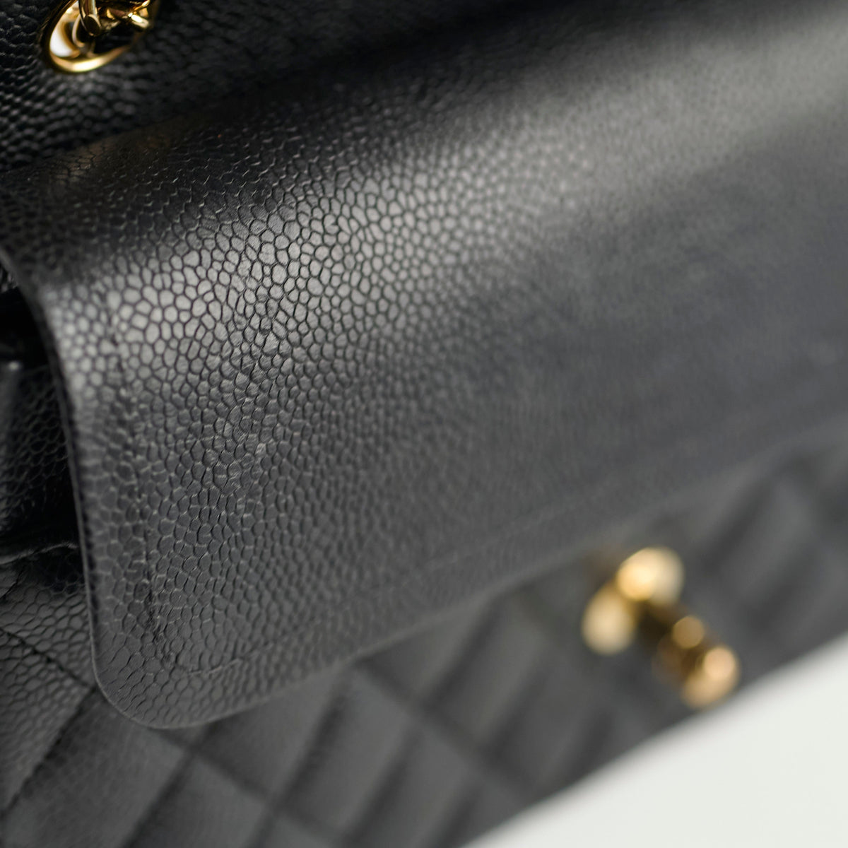 Chanel Medium/Large Caviar 24k Double Classic Flap Black - photo 9