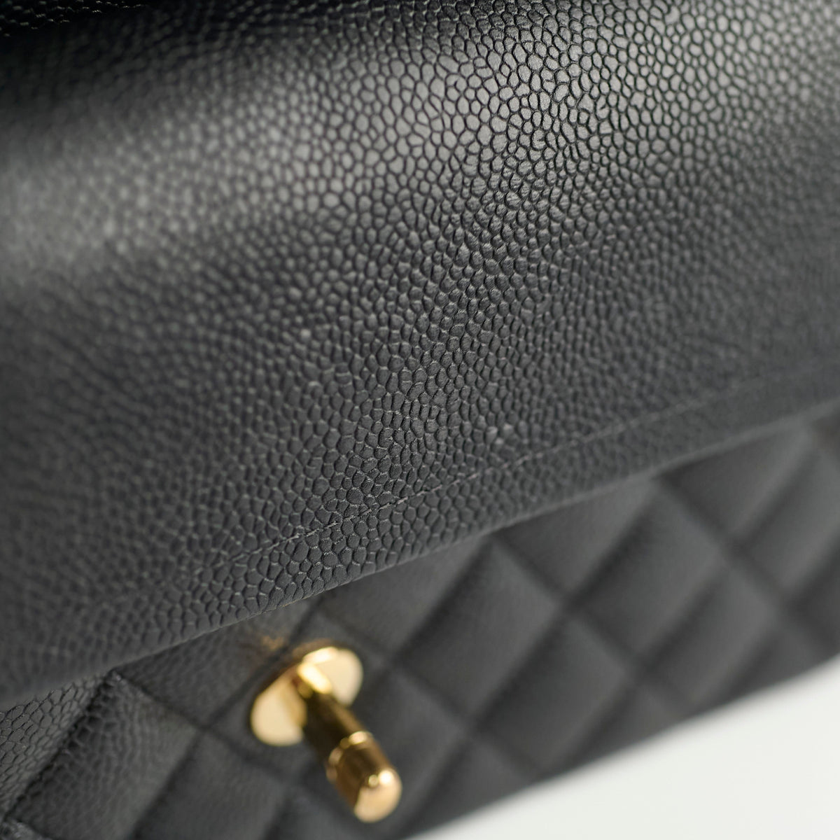 Chanel Medium/Large Caviar 24k Double Classic Flap Black - photo 8