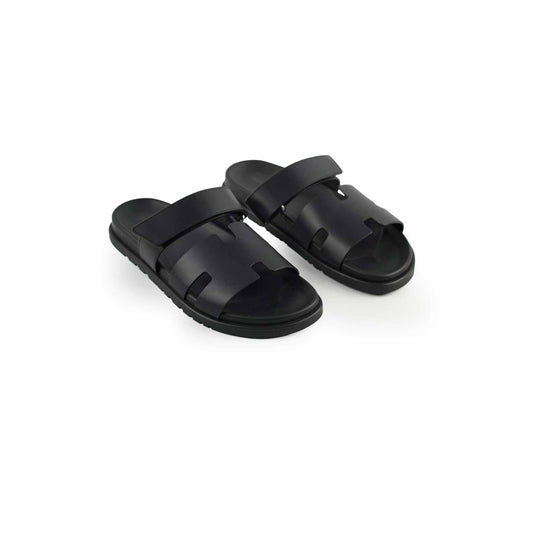 Hermes Men's Chypre Sandals Noir Size 42 - photo 1