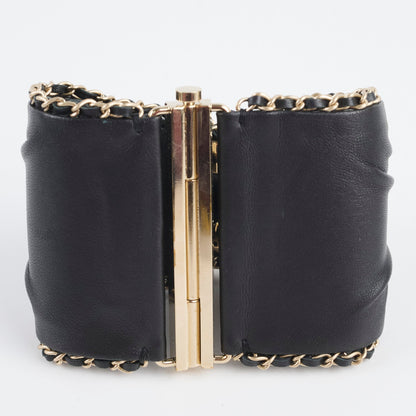 Chanel CC Logo Leather Cuff Black - photo 2