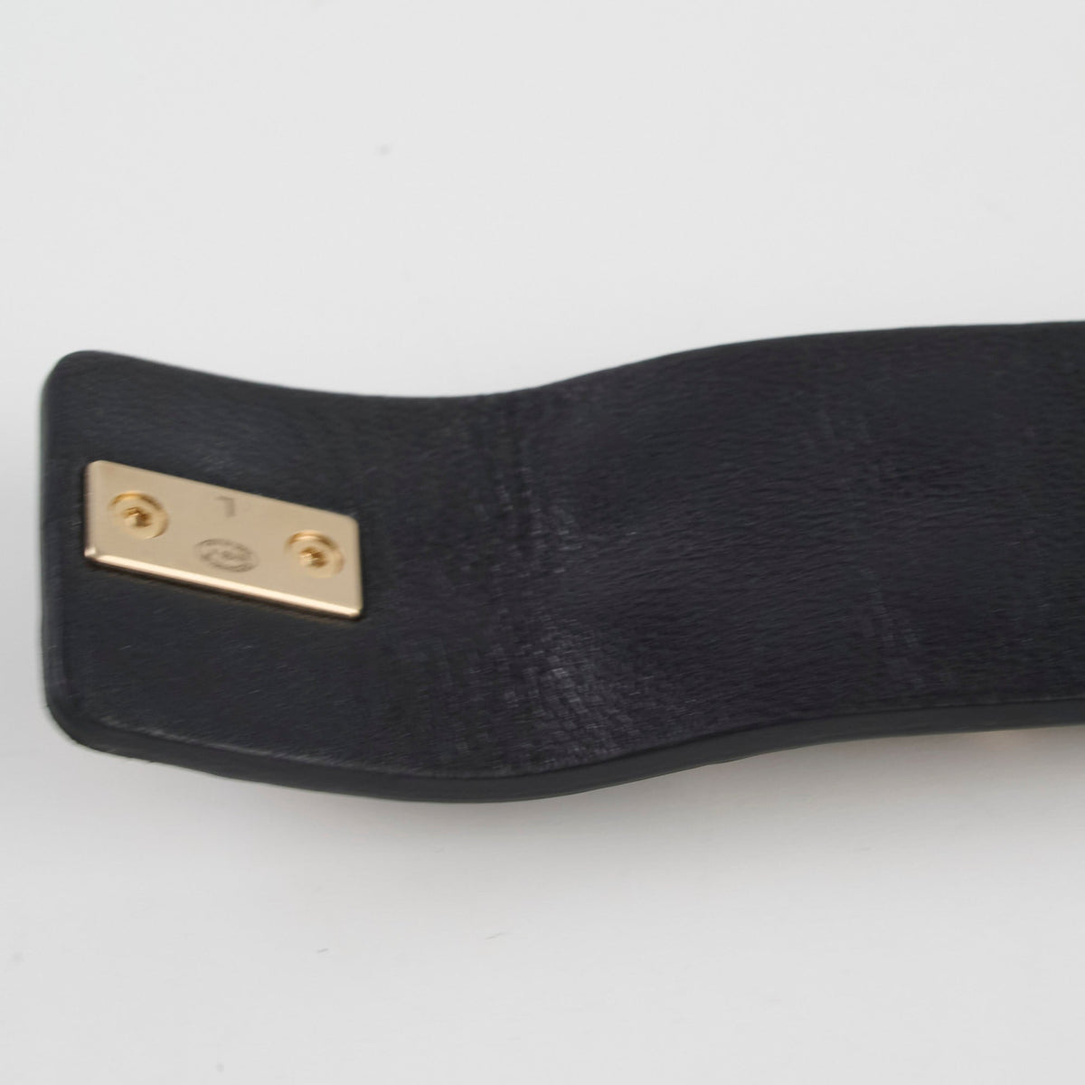 Chanel Black Leather Chain Bracelet Size L - photo 5