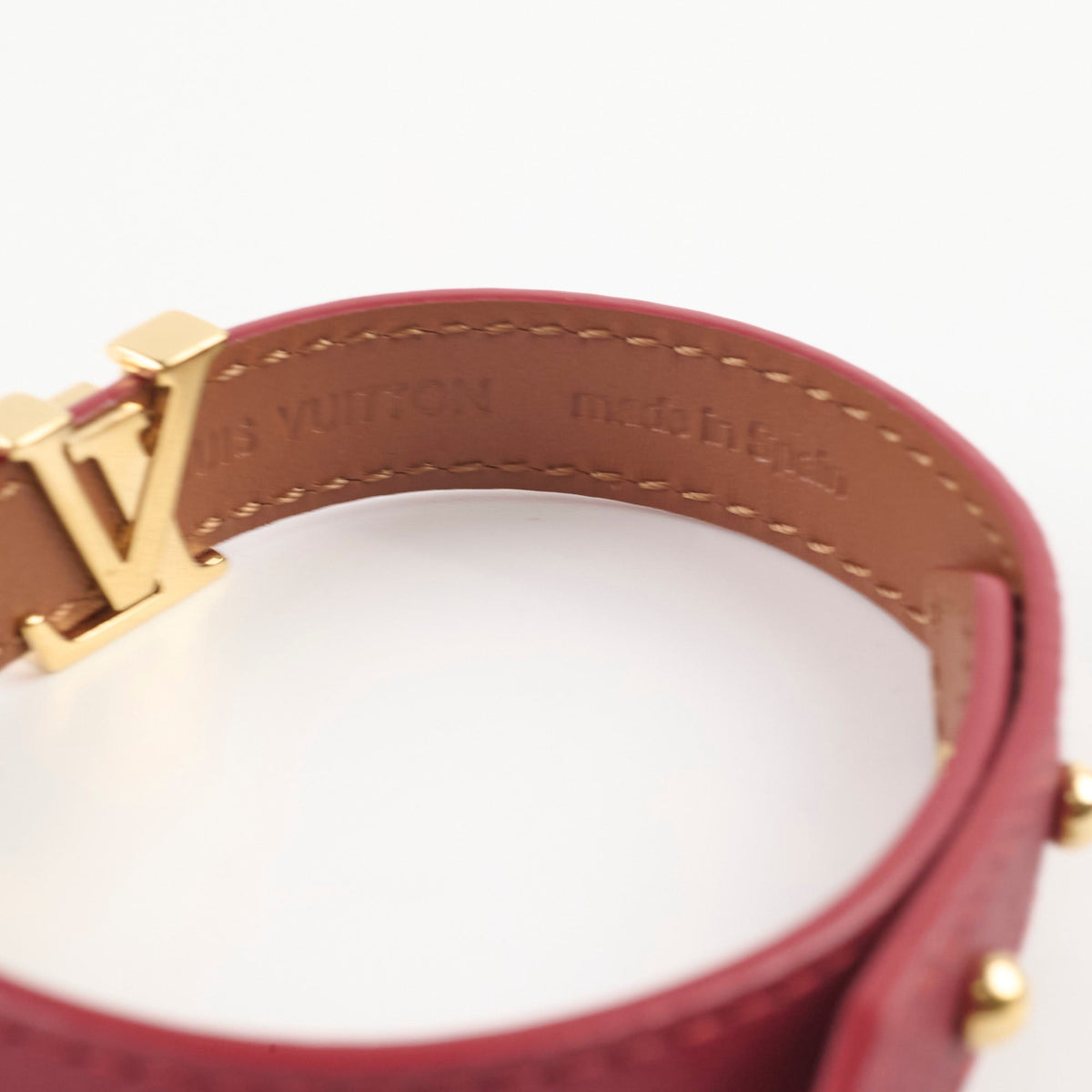 Louis Vuitton Red Leather Bracelet - photo 3