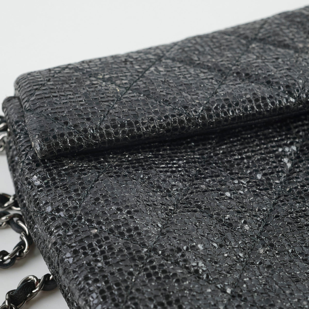 Chanel Glitter Crossbody Bag Black - photo 11