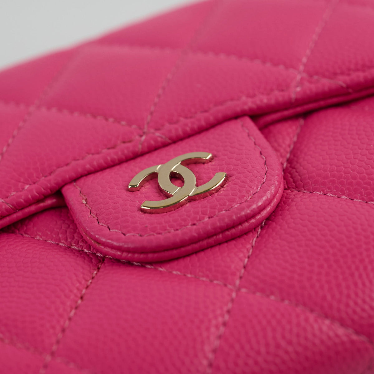 Chanel Quilted Caviar Tri Fold Wallet Pink - photo 11