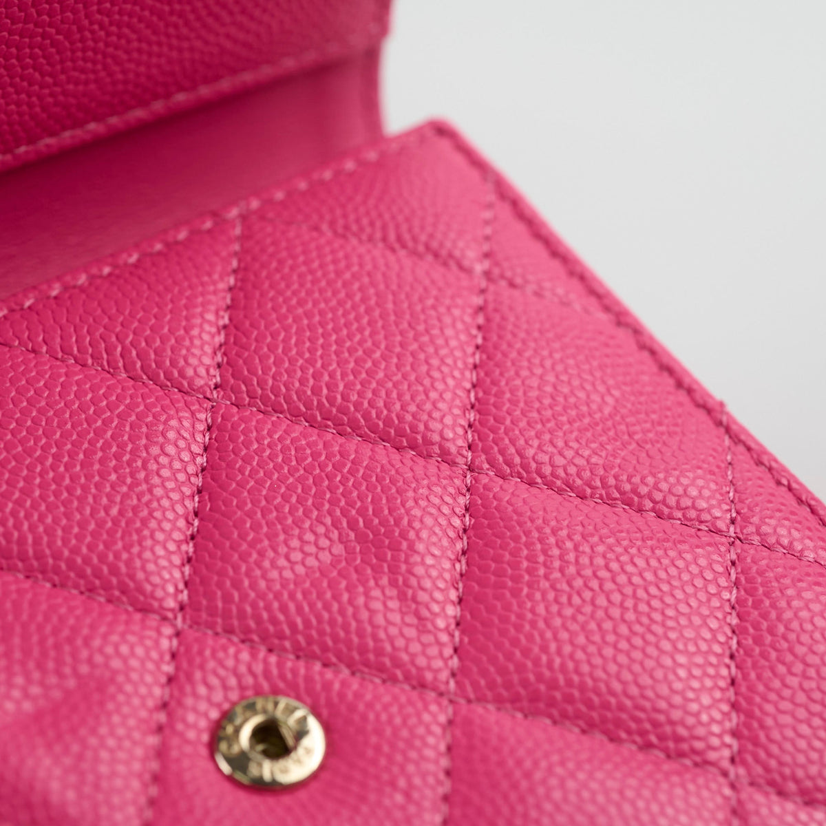 Chanel Quilted Caviar Tri Fold Wallet Pink - photo 7