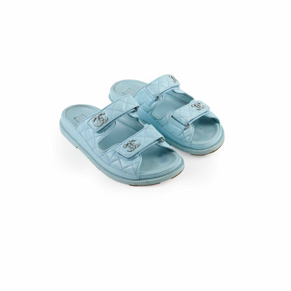Chanel Blue Sandals Size 36 - photo 1