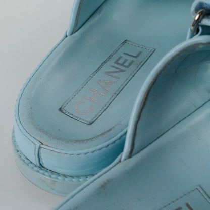 Chanel Blue Sandals Size 36 - photo 4