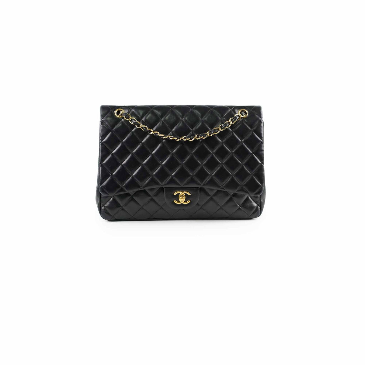 Chanel Single Flap Maxi Black Lambskin - photo 1