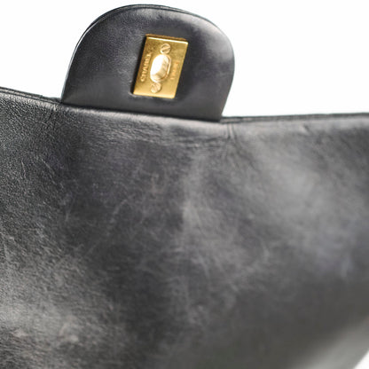 Chanel Single Flap Maxi Black Lambskin - photo 13