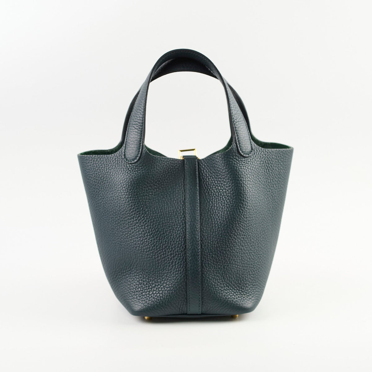 Hermes Picotin 18 Vert Cypres Clemence GHW U Stamp - photo 2