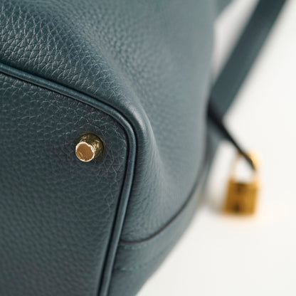 Hermes Picotin 18 Vert Cypres Clemence GHW U Stamp - photo 10