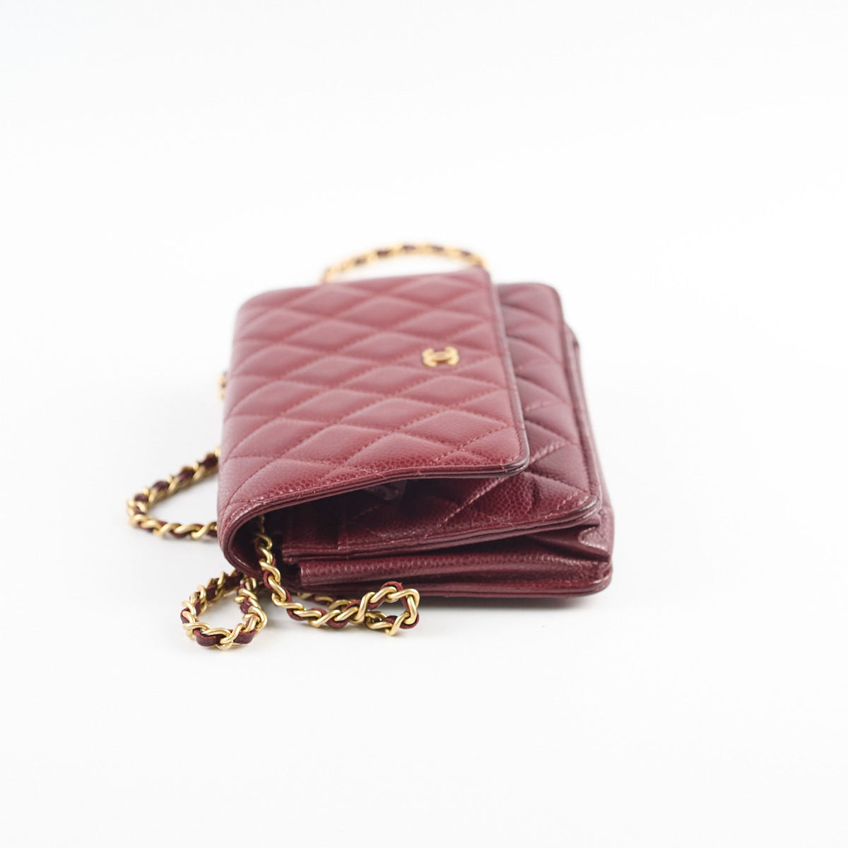 Chanel Wallet On Chain WOC Caviar Burgundy - photo 2