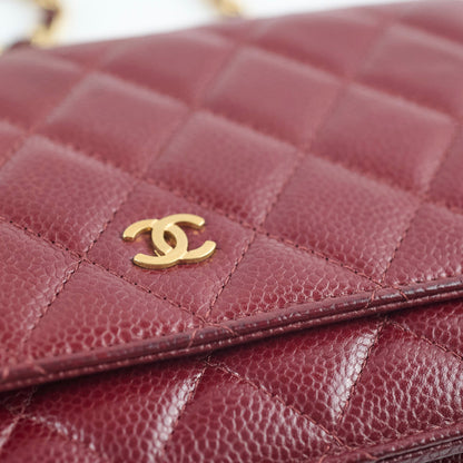 Chanel Wallet On Chain WOC Caviar Burgundy - photo 14