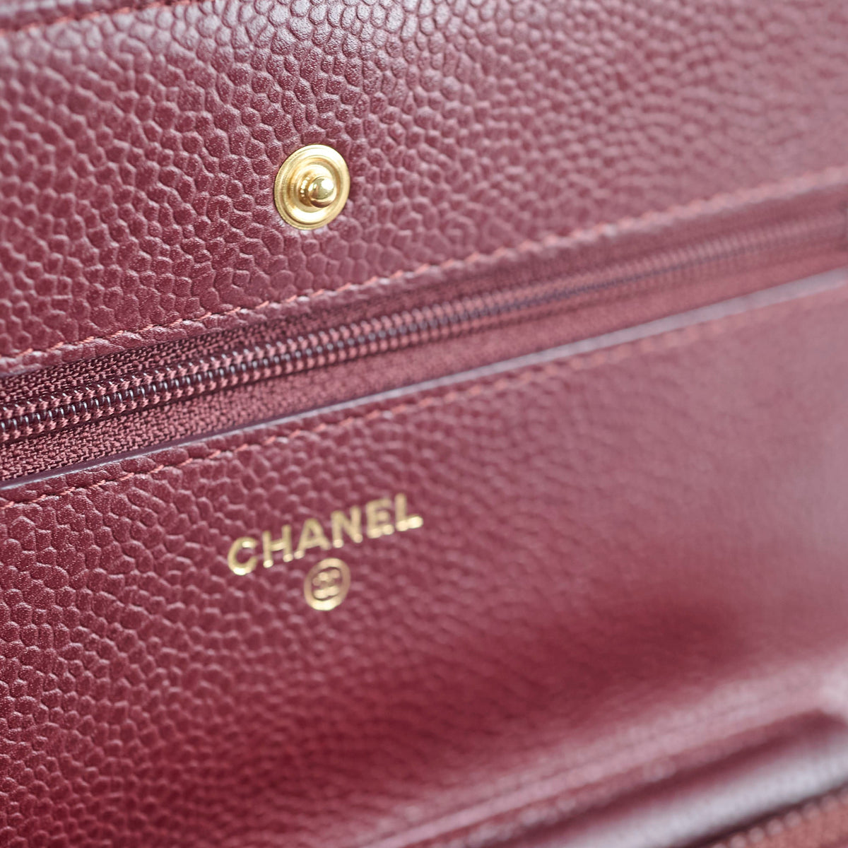 Chanel Wallet On Chain WOC Caviar Burgundy - photo 10