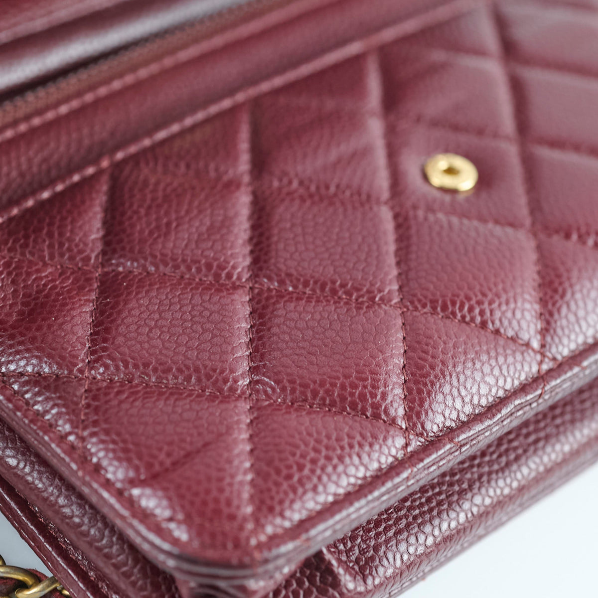 Chanel Wallet On Chain WOC Caviar Burgundy - photo 7