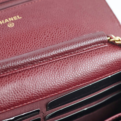 Chanel Wallet On Chain WOC Caviar Burgundy - photo 5