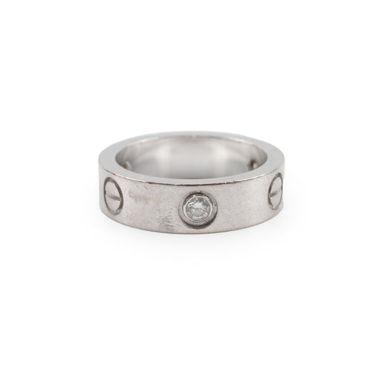 Cartier Love Ring with 3 Diamonds White Gold (Size 53) - photo 1