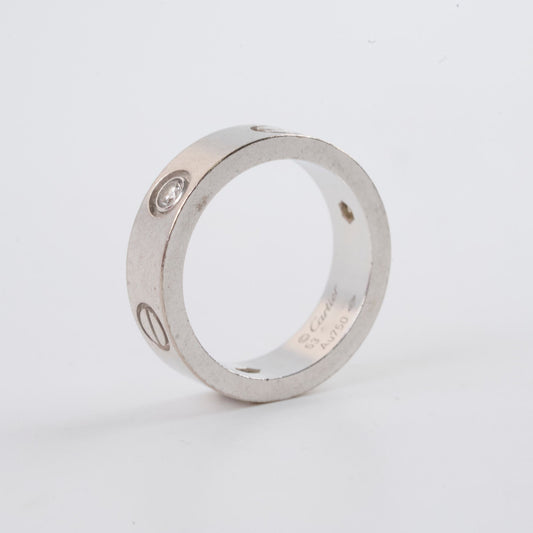 Cartier Love Ring with 3 Diamonds White Gold (Size 53) - photo 2