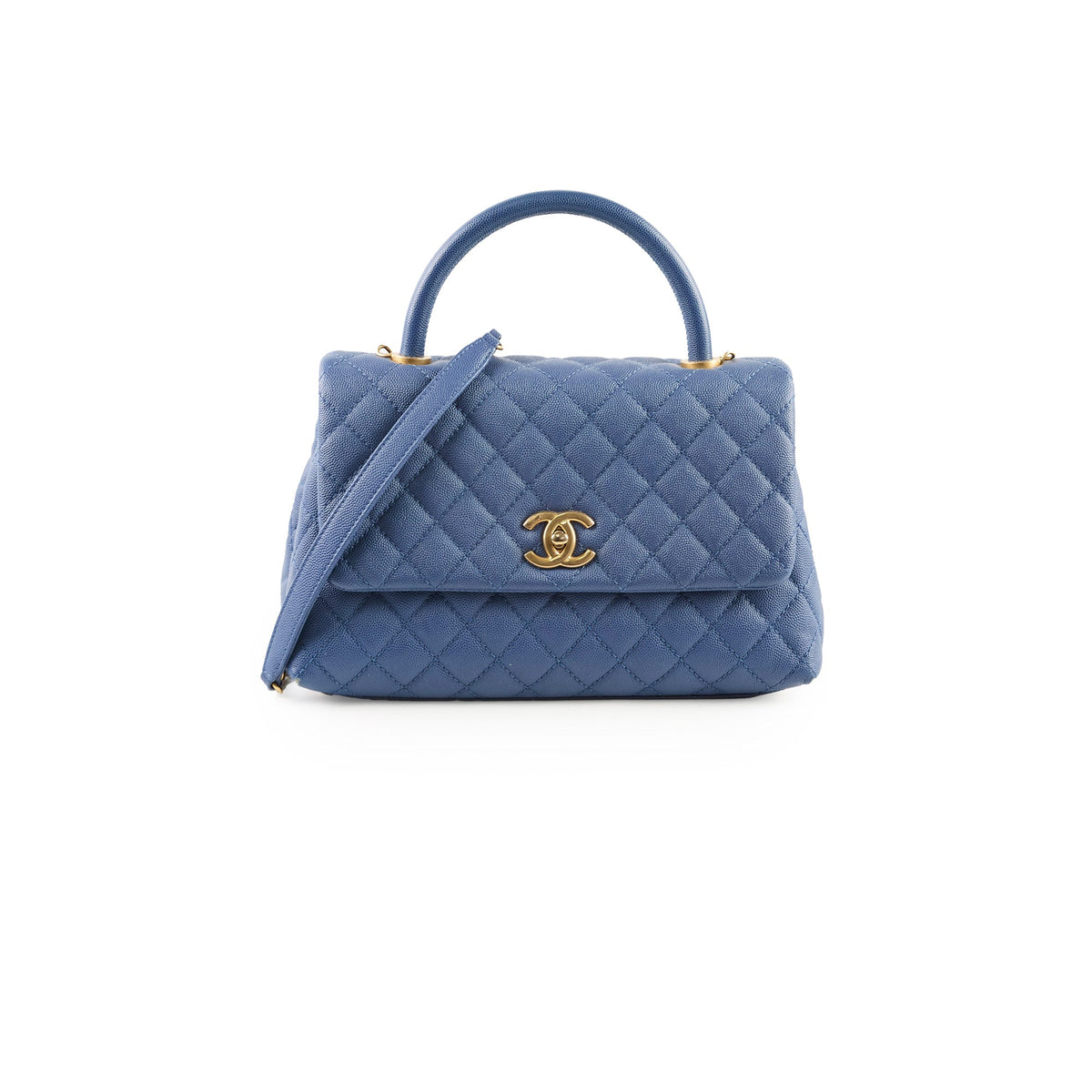 Chanel Coco Handle Medium Caviar Blue - photo 1