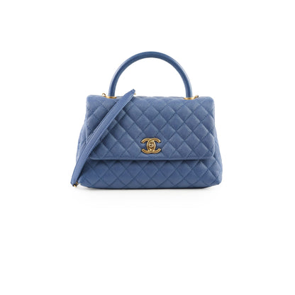 Chanel Coco Handle Medium Caviar Blue - photo 1