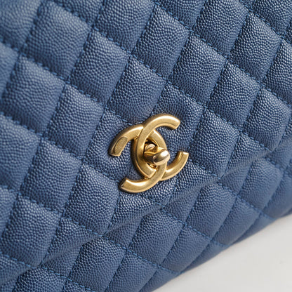 Chanel Coco Handle Medium Caviar Blue - photo 16