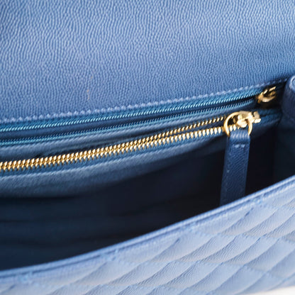 Chanel Coco Handle Medium Caviar Blue - photo 7