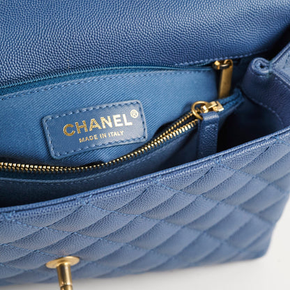 Chanel Coco Handle Medium Caviar Blue - photo 9