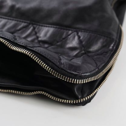 Chanel Diamond Stitched Expandable Leather Zip Tote Blacke - photo 22