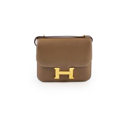 Hermes Mini Constance3 18 Etoupe U Stamp - photo 1