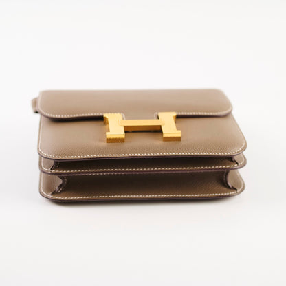 Hermes Mini Constance3 18 Etoupe U Stamp - photo 4