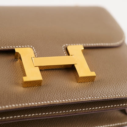 Hermes Mini Constance3 18 Etoupe U Stamp - photo 11