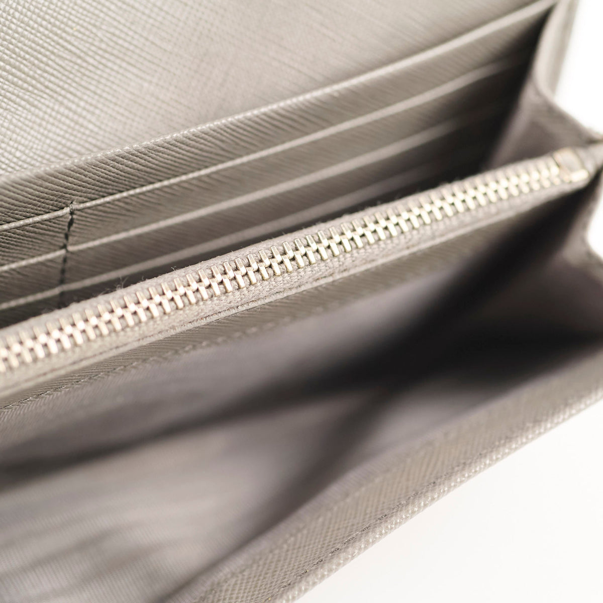 Prada Saffiano Lux Long Wallet Grey - photo 9