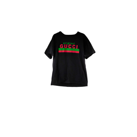 Gucci Logo Cotton T-Shirt Black Size XS - photo 1
