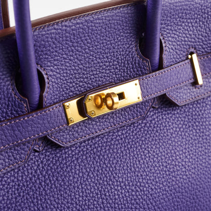 Hermes Birkin 30 Iris Clemence GHW A stamp (2017) - photo 7