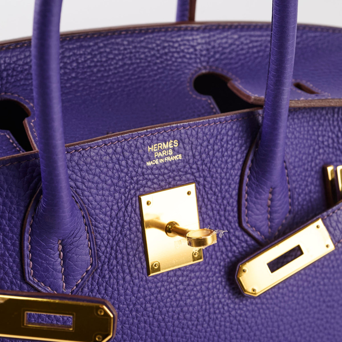 Hermes Birkin 30 Iris Clemence GHW A stamp (2017) - photo 15