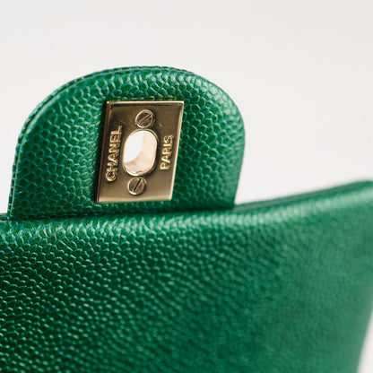 Chanel Mini Square Caviar 18S Iridescent Green - photo 8
