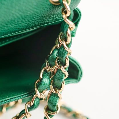 Chanel Mini Square Caviar 18S Iridescent Green - photo 9